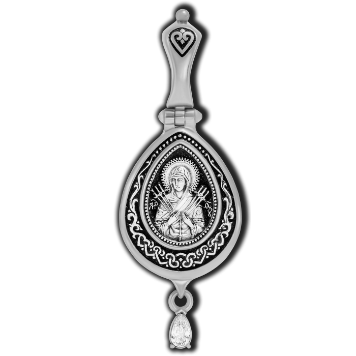 18668 Икона Божией Матери Умягчение злых сердец (Семистрельная). Свт. Николай Чудотворец. Образок.